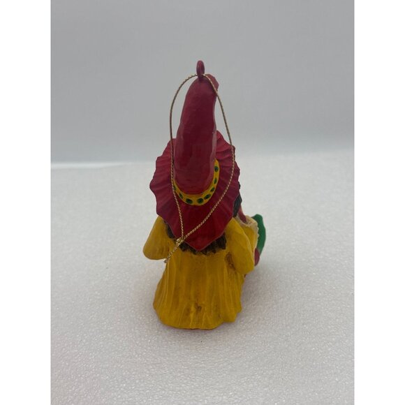 Vintage Steve Tunturi Whittlers Workshop Gnome Christmas Ornament Hand Carved - Picture 5 of 9